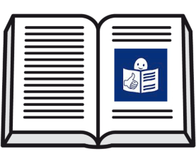 Ein Buch mit dem Logo in Leichter Sprache