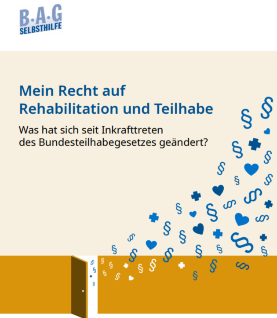 Deckblatt der Broschüre zu Recht auf Rehabilitation und Teilhabe