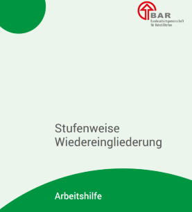 Broschüren-Deckblatt der Arbeitshilfe Stufenweise Wiedereingliederung