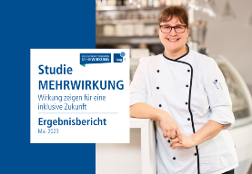 Cover des Ergebnisberichts zu MehrWirkung von Inklusionsbetrieben