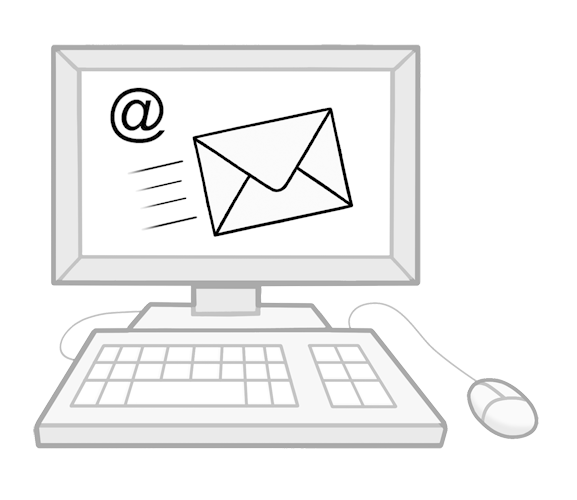 Computer-Bildschirm mit einer E-Mail